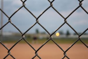 Close up of chain link fence